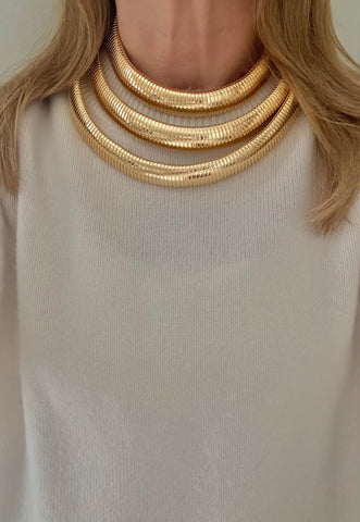 Contemporary Triple Omega Necklace