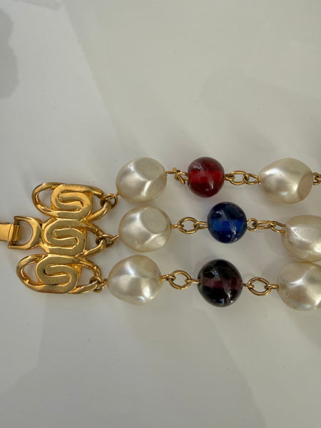 French Pearl & Glass Bracelet