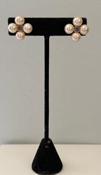 Swarovski Petite Pearl & Sapphire Earrings