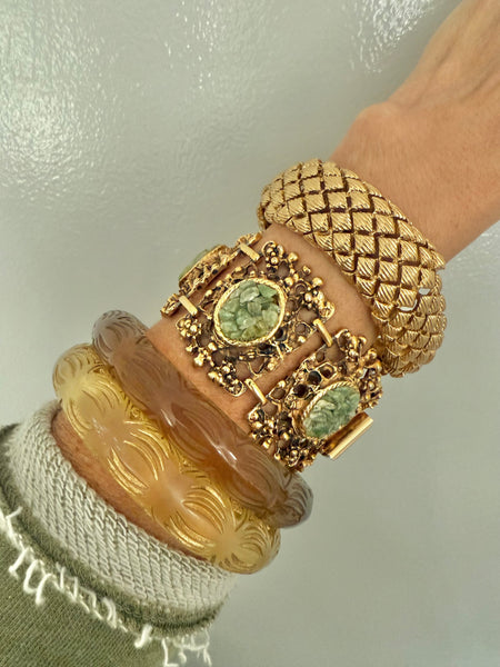 Carved Bakelite Bangle Bracelet