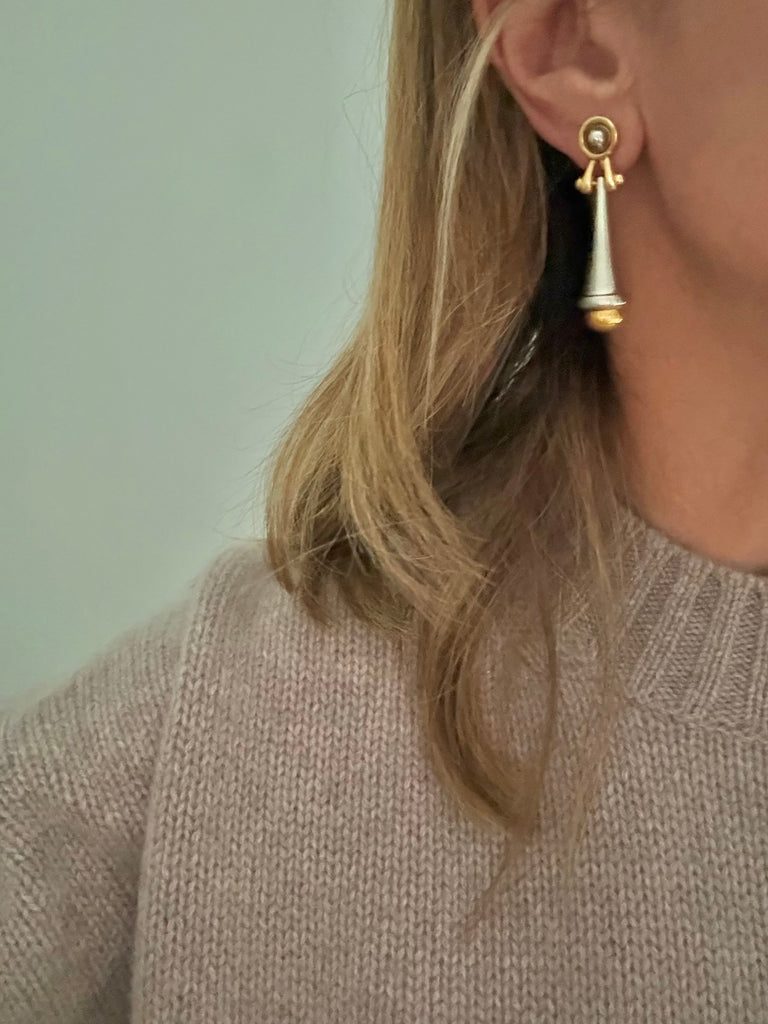 Reserved: Silver and Gold Earrings
