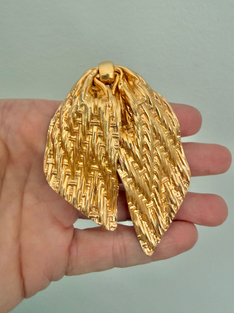 Napier Gold Bow Brooch
