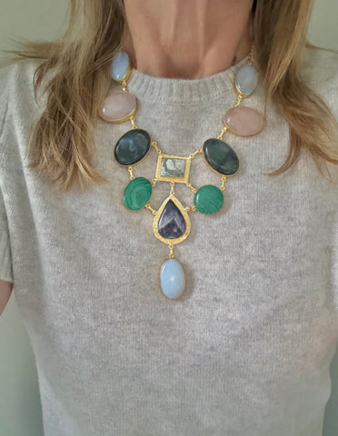 Gemstone Statement Necklace