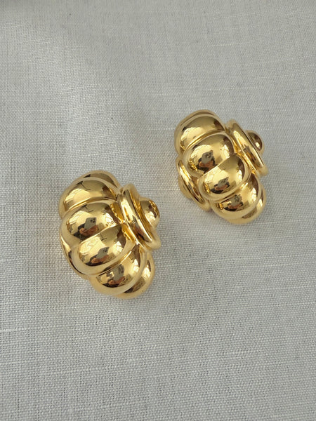 Givenchy Gold Plated Clip On Earrings