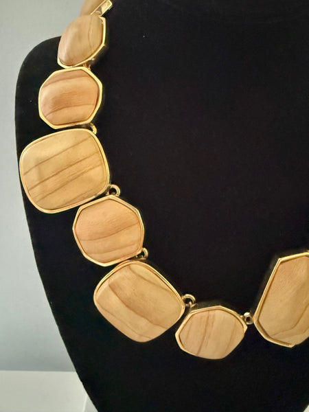 Kenneth Jay Lane Wooden Necklace