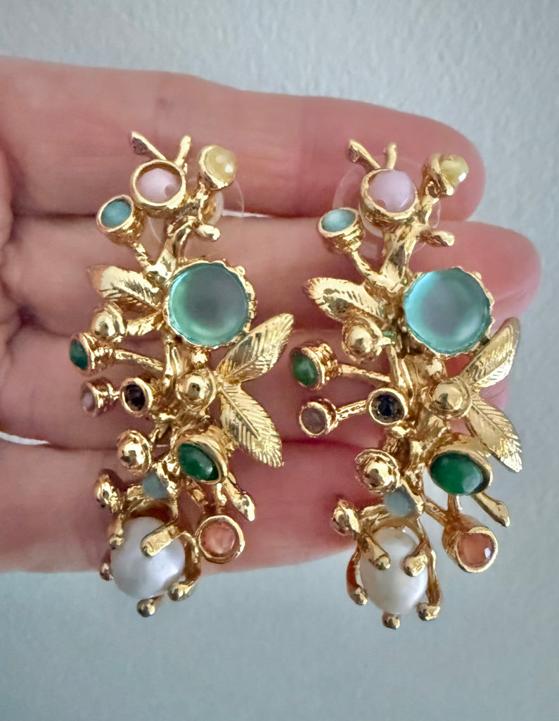Gemstone Post Earrings