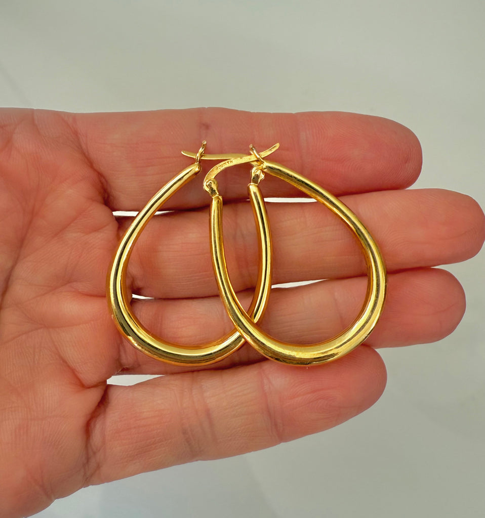 Gold Over Sterling Hoop Earrings