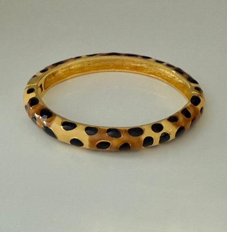 Kenneth Jay Lane Enamel Cheetah Bracelet