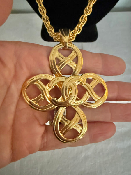 Chanel Cross Pendant Necklace