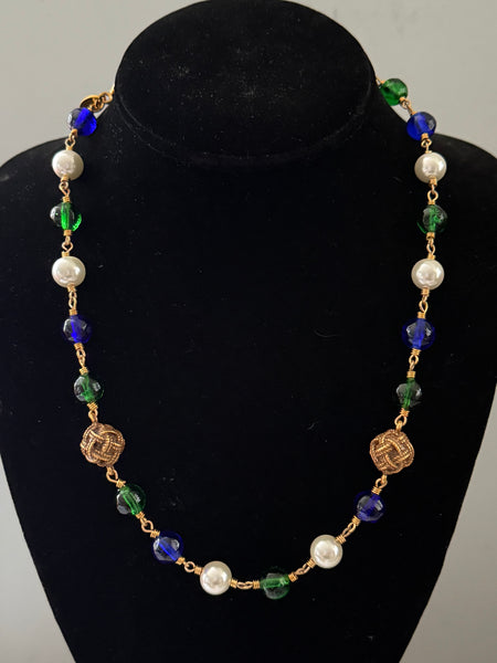 Chanel Pearl Gripoix Knot Necklace