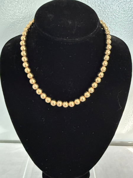Napier Gold Plated Bead Necklace