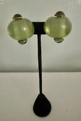 Fabrics Paris Resin Clip On Earrings