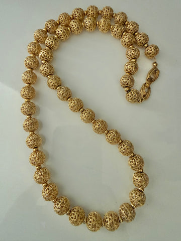 Monet Etruscan Beaded Necklace