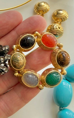 Reserved: Scarab Brooch