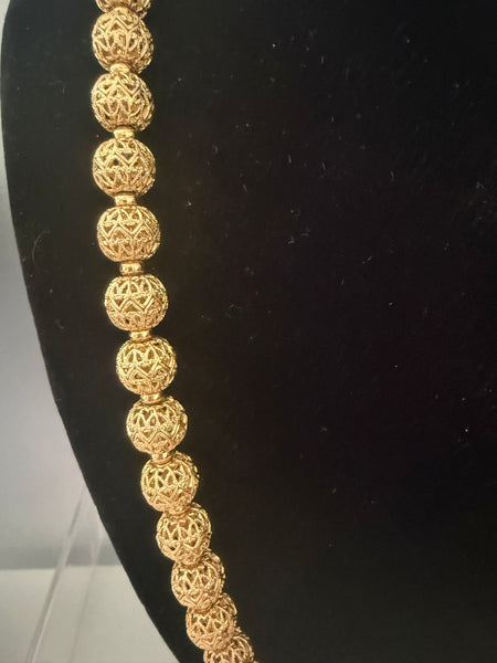 Monet Etruscan Beaded Necklace