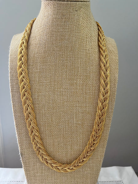 Gold Plated Braided Necklace