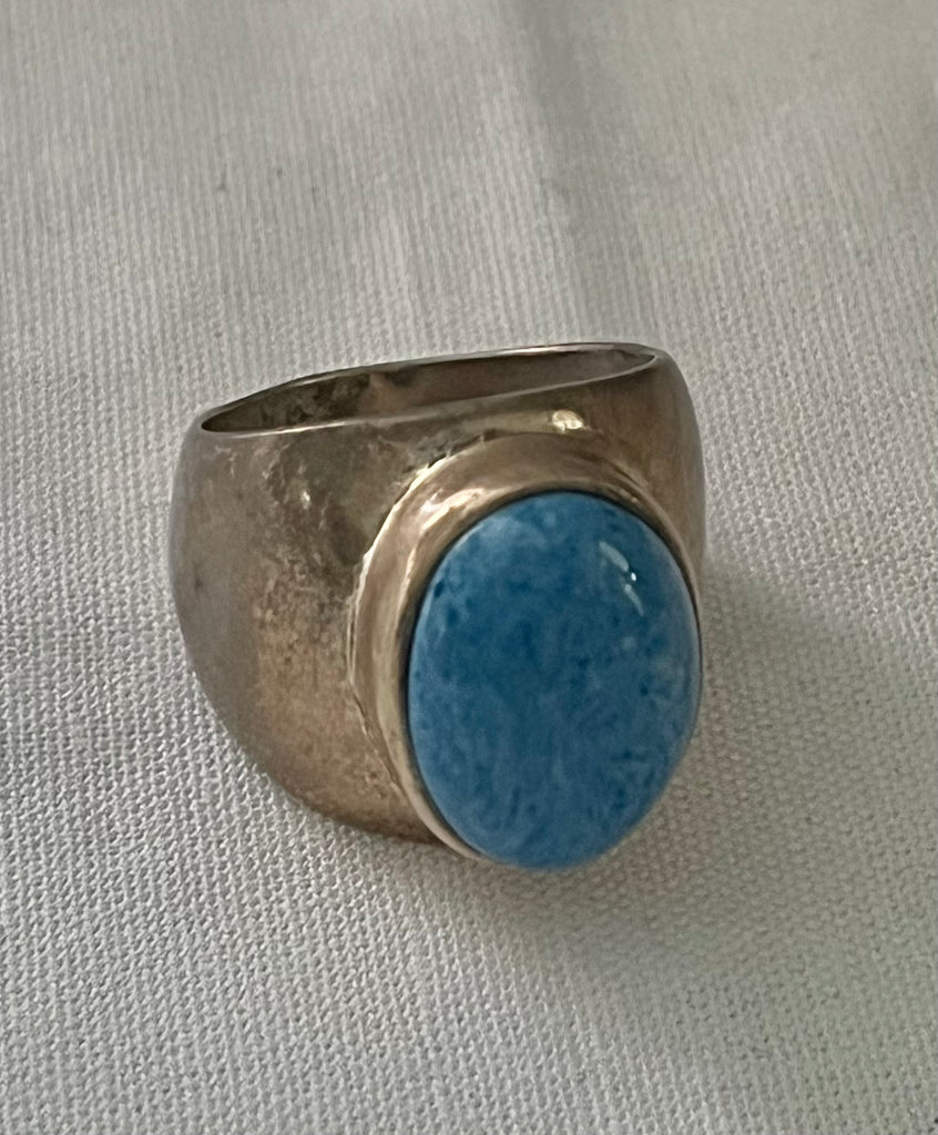 Sterling & Turquoise Cabochon Ring