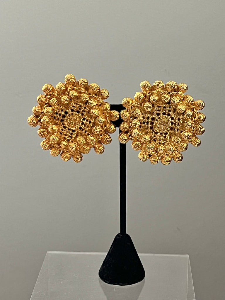 Massive 2.25” Christian Lacroix Clip On Earrings