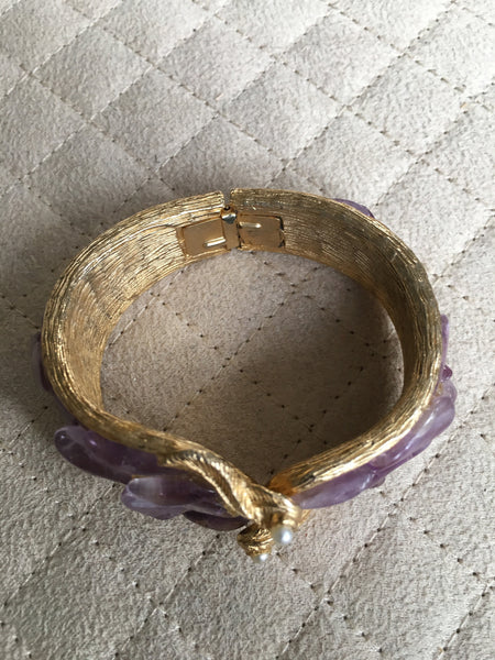 Amethyst Clamper Bracelet