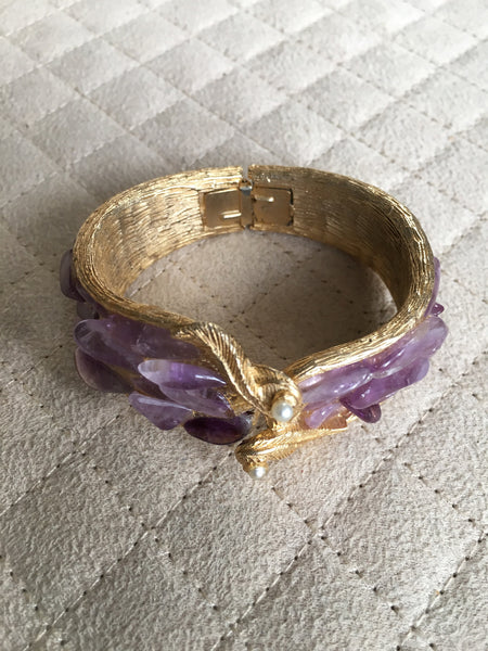 Amethyst Clamper Bracelet