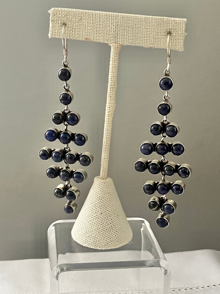 Sterling & Lapis Dangle Earrings