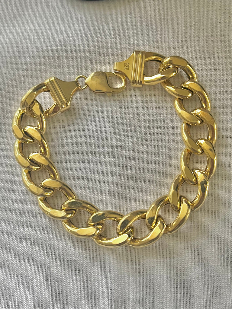 Gold Over Sterling Curb Link Bracelet