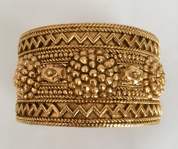 Chanel Byzantine Gold Plate Cuff Bracelet